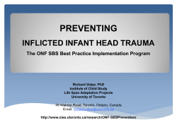 Preventing Inflicted Infant Head Trauma, Richard Volpe