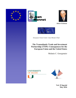 (TTIP): Consequences for the European Union and the United States