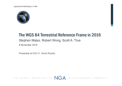 The WGS 84 Terrestrial Reference Frame in 2016