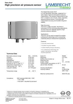High precision air pressure sensor