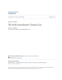 The Sixth Amendment`s Textual Core - SUrface