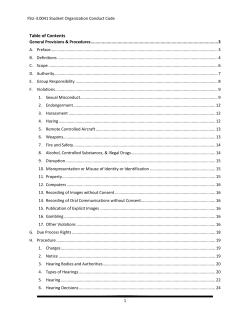 Student Organization Conduct Code