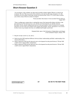 Short Answer Question 3