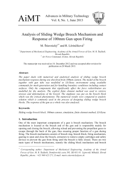 Analysis of Sliding Wedge Breech Mechanism and Response of