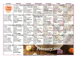 February 2016 Activities - Meridian Nursing and Rehab