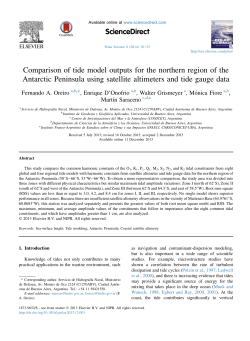 Comparison of tide model outputs for the northern region of the