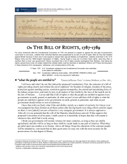 Adding a bill of rights to the Constitution