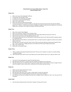 Study Questions for A Lesson Before Dying = Answer Key (selected