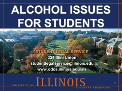 alcohol issues for students - Office of the Dean of Students