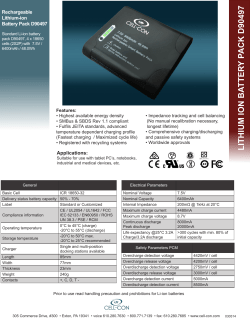 LITHIUM ION BA TTER Y P ACK D90497 - Cell-Con
