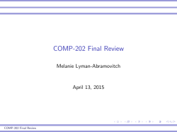 COMP-202 Final Review