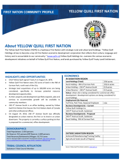 About YELLOW QUILL FIRST NATION