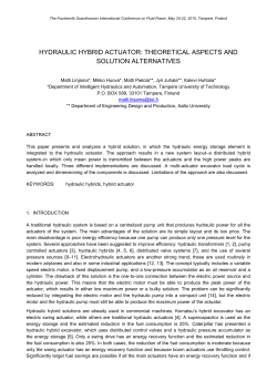 HYDRAULIC HYBRID ACTUATOR: THEORETICAL ASPECTS AND