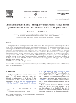 Important factors in land&ndash;atmosphere interactions: surface runoff
