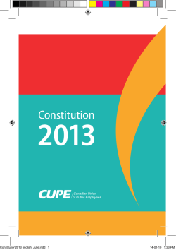 CUPE Constitution