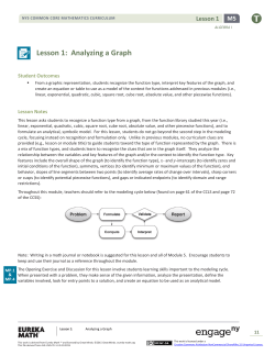 Lesson 1: Analyzing a Graph