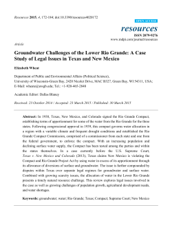 Groundwater Challenges of the Lower Rio Grande: A Case