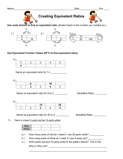 Creating Equivalent Ratios