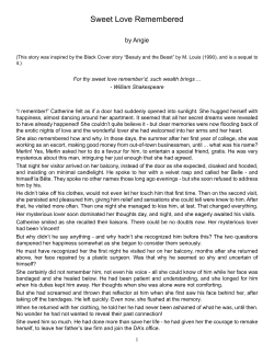 Sweet Love Remembered