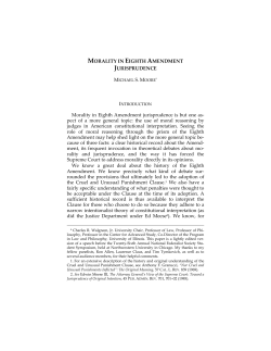 Morality in Eighth Amendment