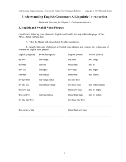 Chapter 5: Participant reference
