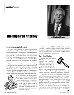 The Impaired Attorney - Nebraska State Bar Association
