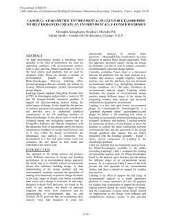 LADYBUG: A PARAMETRIC ENVIRONMENTAL PLUGIN