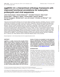 eggNOG 4.5 - Institute of Molecular Life Sciences