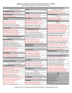 GE requirements under old catalog for Fall 2017