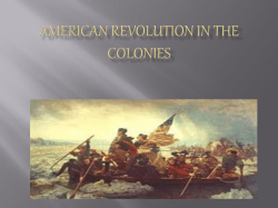 American Revolution in the Colonies