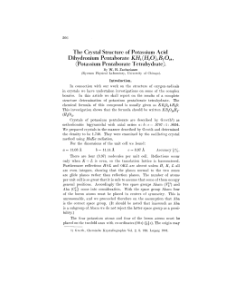 The Crystal Structure of Potassium Acid