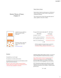 Kinetic Theory of Gases Chapter 33