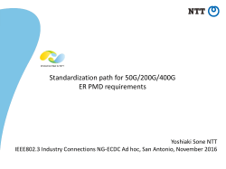 Standardization path for 50G/200G/400G ER PMD requirements