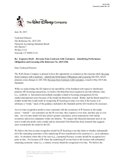 June 30, 2015 Technical Director File Reference No. 2015