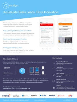 Catalyst Factsheet