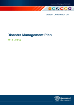 Disaster Management Functional Support Plan