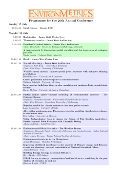 2016 Environmetrics Conference programme PDF