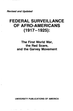 Federal Surveillance of Afro-Americans