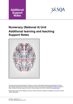 Numeracy (National 4)
