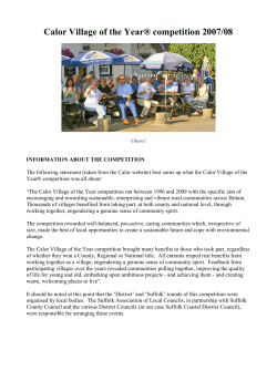 Calor Village of the Year - Levington and Stratton Hall Parish Council