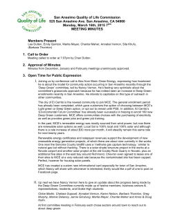 March 16, 2015 QOL Minutes