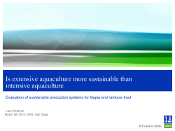 Is extensive aquaculture more sustainable than intensive