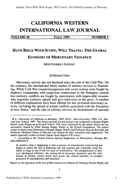 Have Rifle With Scope, Will Travel: The Global Economy of