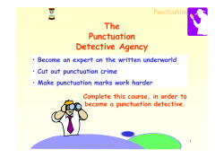 punctuation - Holy Family Catholic Primary School