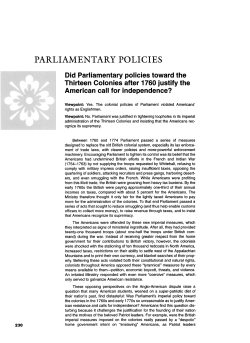 parliamentary policies