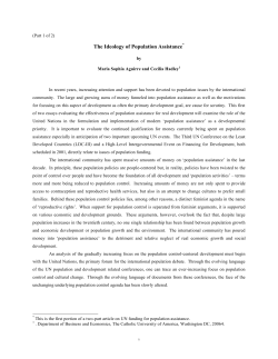 The Ideology of Population Assistance