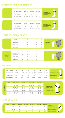 CEP Size Charts