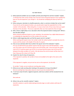 Ad. math review essay questions