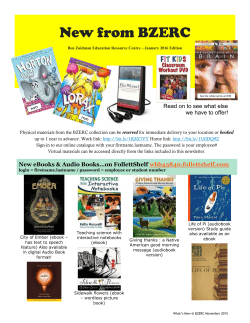 New from BZERC - Seven Oaks School Division