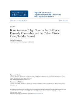 High Noon in the Cold War: Kennedy, Khrushchev, and the Cuban